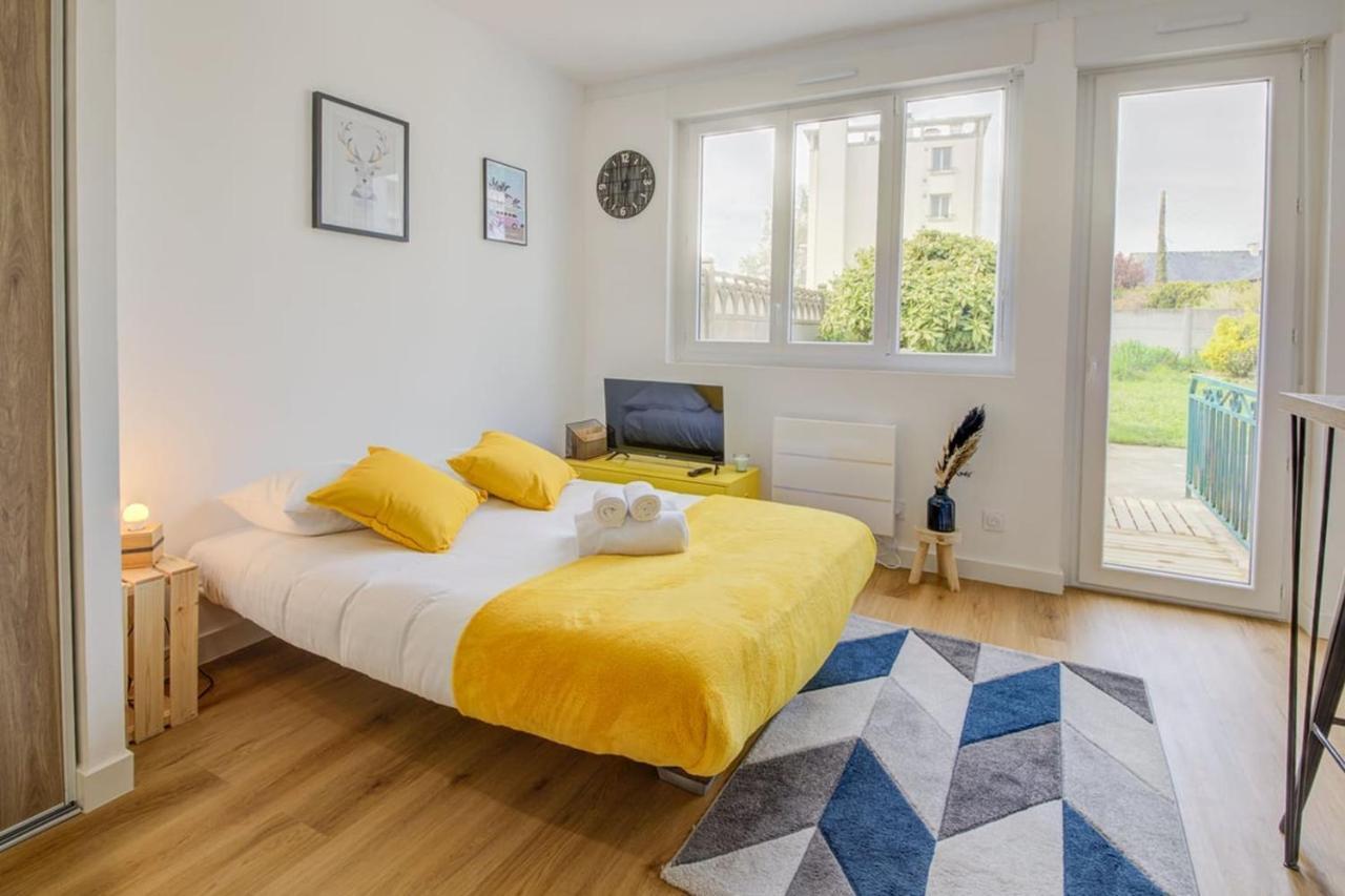 Apartamento Le Yellow, Studio Renove, Tout Confort, Jardin Saint-Jacques-de-la-Lande Exterior foto